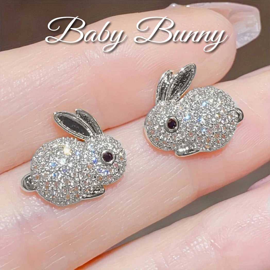 Baby Crystal Bunny earrings