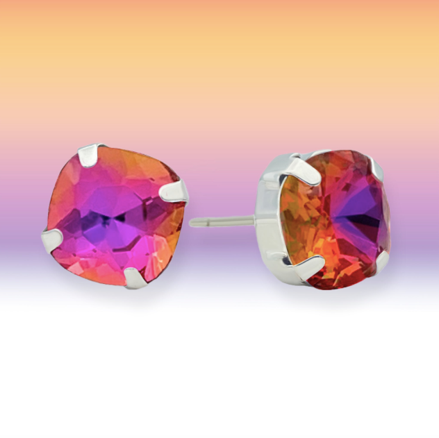 Ombre  8mm Crystal Studs 2-Pack